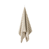 Badehandtuch 'Bonnie' von Tell Me More, beige-weiß gestreift, hängend drapiert, 70x140cm