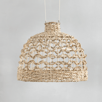 Rattan Leuchtenschirm von Cane Cult mit schönem Muster und Metallösen zur Aufhängung