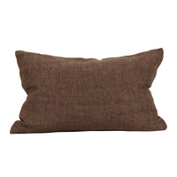 Kissenbezug Margaux 40×60 cm von Tell Me More aus handgewebtem Leinen im Farbton 'Zimt'.