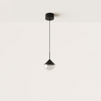 Pendelleuchte Nino von Aromas del Campo. Stahl schwarz und Glas