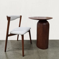 Beistelltisch 'Disc' Teakholz in Nussbaumfarben