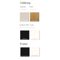 ROD1 Schreibtisch höhenverstellbar, verschiedene Farben