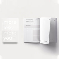 LESS AND ME Journal, aus Apfelpapier, nachhaltiges Schreib- und Kreativ-Set für achtsames Gestalten