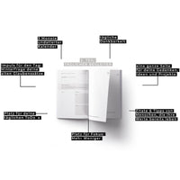 LESS AND ME Journal, aus Apfelpapier, nachhaltiges Schreib- und Kreativ-Set für achtsames Gestalten