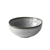 Kleine Schüssel Taranto von Tell Me More aus handgefertigtem Steingut in sandfarbener reaktiver Glasur