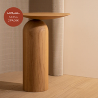 Beistelltisch 'Disc', Teakholz in Eichefarben