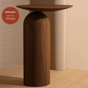 Beistelltisch 'Disc' Teakholz in Nussbaumfarben