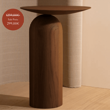 Beistelltisch 'Disc' Teakholz in Nussbaumfarben