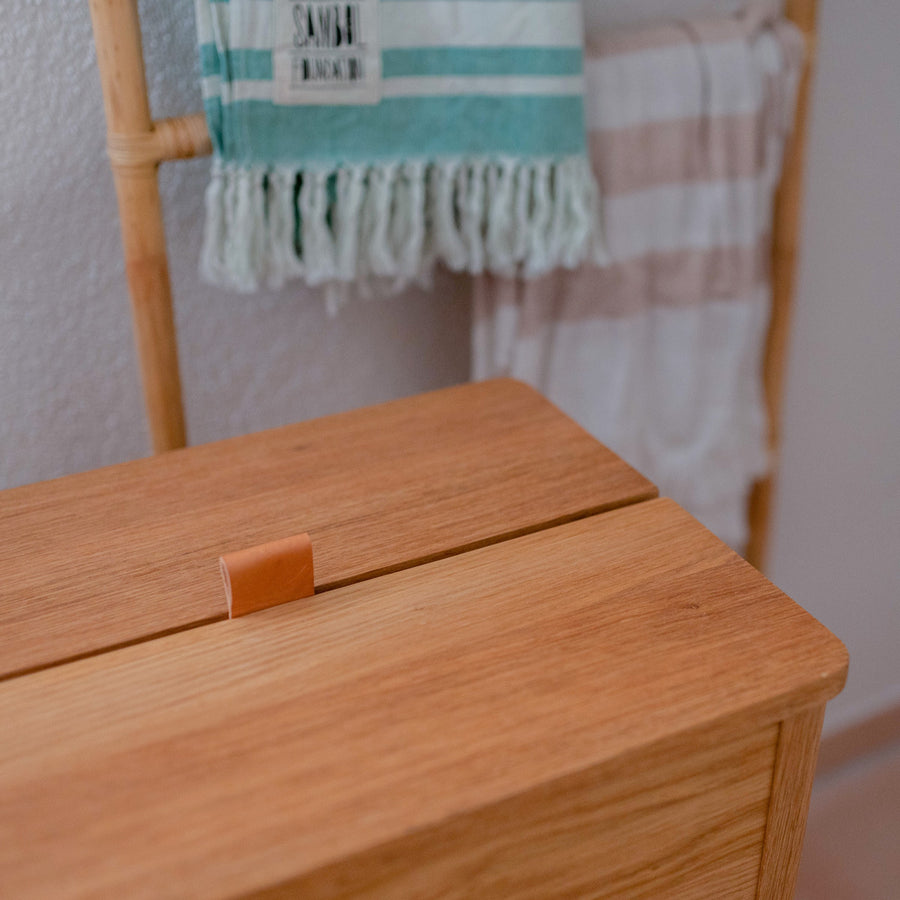 Handtuchleiter Eden von Cane Cult aus natürlichem Rattan – Rattan-Leiter mit mehreren Sprossen zum Aufhängen von Handtüchern oder Kleidung