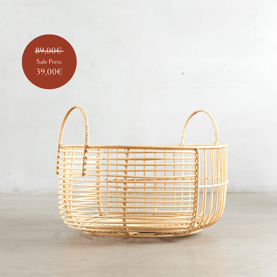 Rattankorb 'Branas', niedrige Höhe