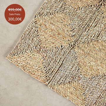 Seegras Teppich mit Struktur, 240x180 cm