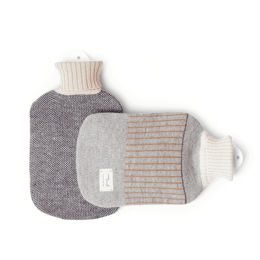 Wärmflasche 'Aymara', grau gemustert