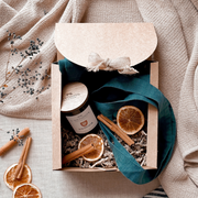 Geschenk Set Leinen Tasche & Duftkerze