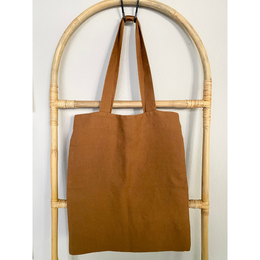Leinen Tasche, Hazelnut
