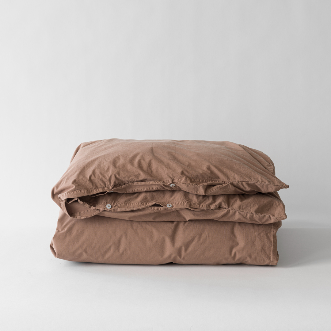 Bettbezug Bio-Baumwolle, 140x200 cm Terracotta