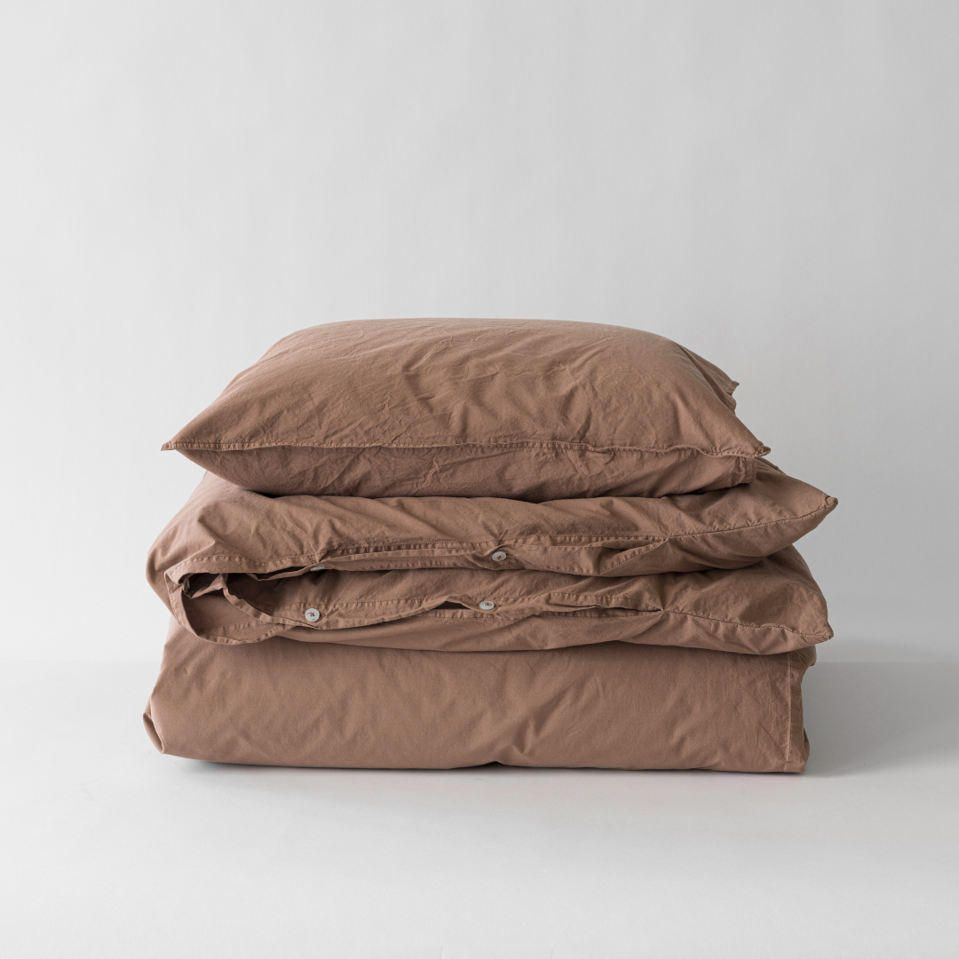 Bettbezug Bio-Baumwolle, 140x200 cm Terracotta