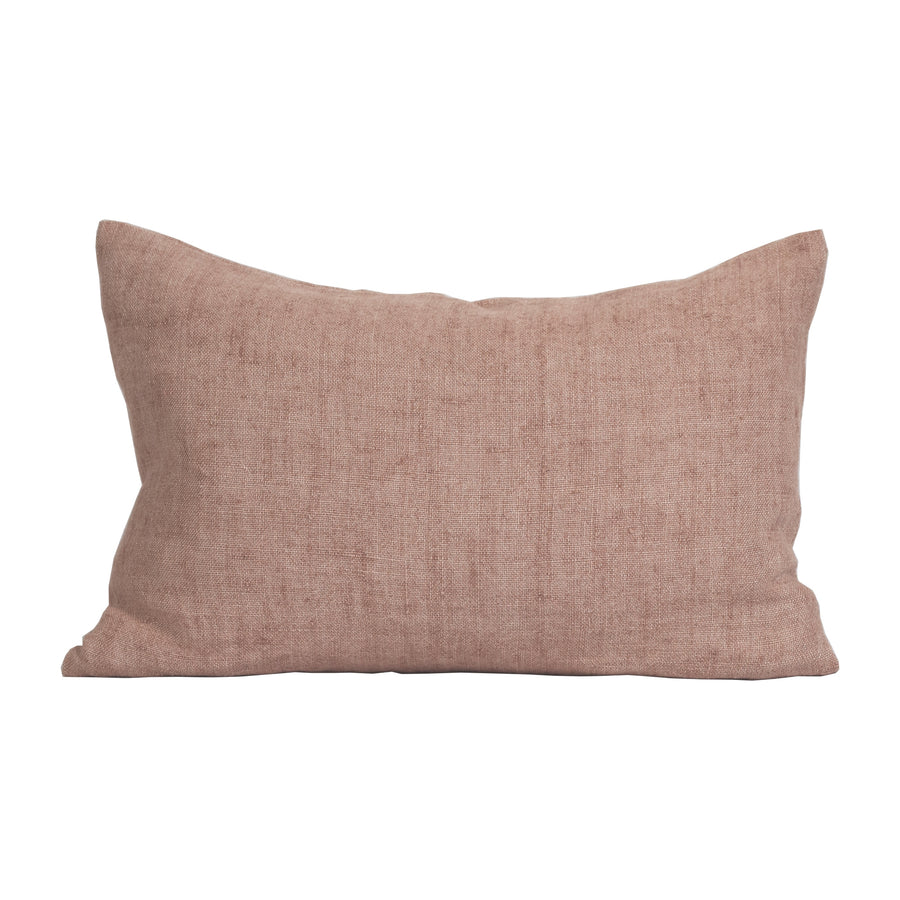 Kissenbezug Margaux 40×60 cm von Tell Me More aus handgewebtem Leinen, mandelfarben