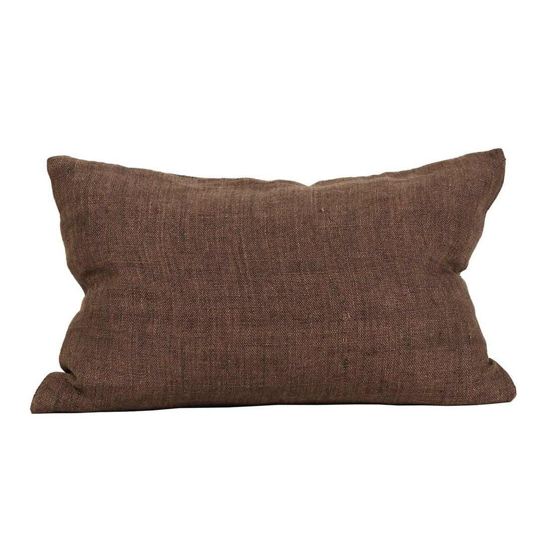 Kissenbezug Margaux 40×60 cm von Tell Me More aus handgewebtem Leinen im Farbton 'Zimt'.