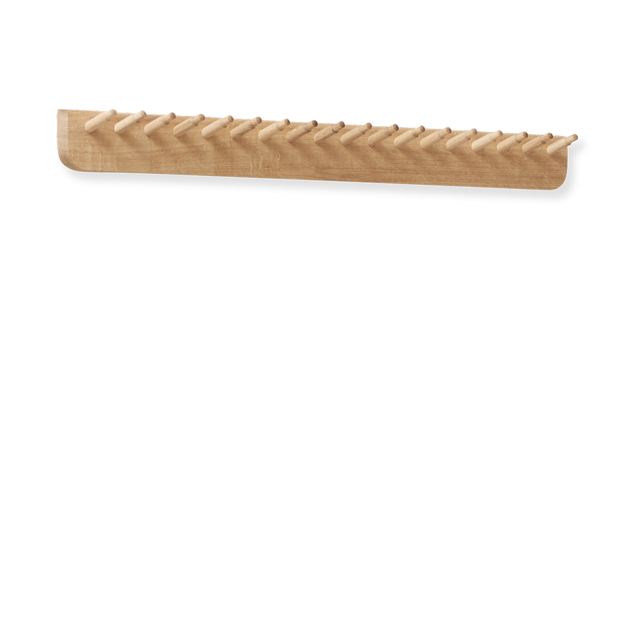 hakenleiste weiße eiche schräg 88 cm