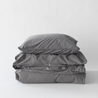Bettbezug Bio-Baumwolle, 140x200 cm Dunkelgrau