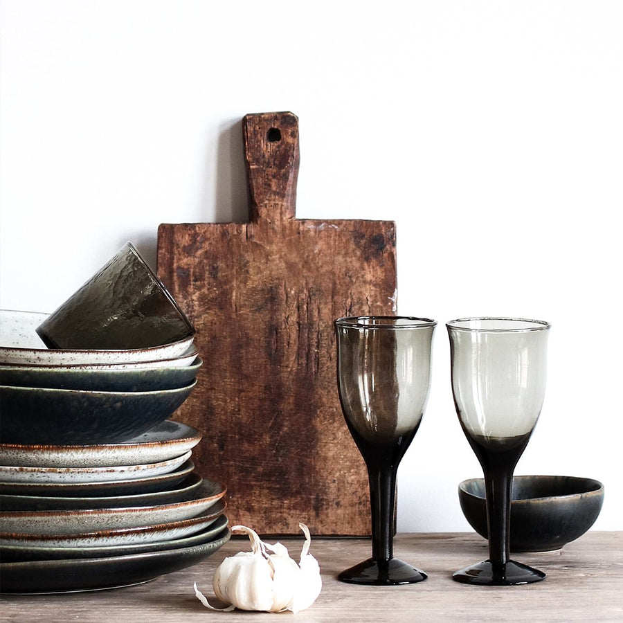 Tell Me More Galette Glas in Smoke‑Tönung, 300ml, recyceltes Glas mit zeitlosem Design