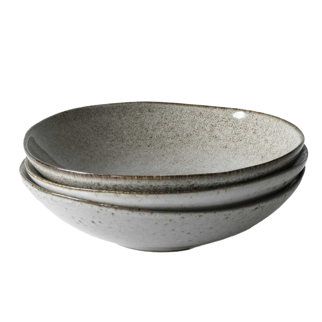 2er‑Set Tiefer Teller Taranto von Tell Me More – Handgefertigtes Steingut – Natural SOUL Interior